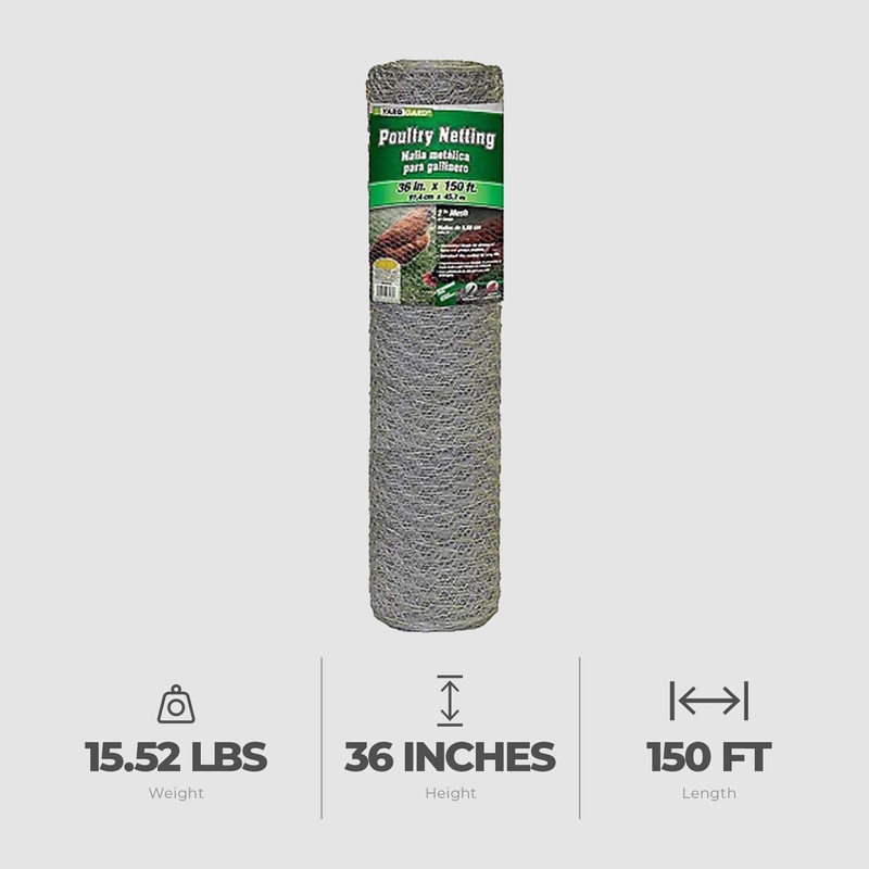 YARDGARD Chicken Wire 2 Inch Mesh 36 Inch X 150