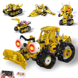 STEM Toys, App & Remote Control Excavator for Boys, Science Kit Robotics for Kids Ages 12-16, Educational RC Bulldozer Toy, STEM Kits for Kids Age 12-14, Construction Robot Gift