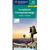 KOMPASS Fernwegekarte Fernwanderwege Europa, Long-Distance-Paths Europe 1:4 Mio.: 12 Wege