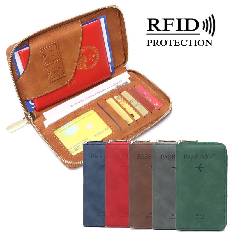 Unbranded Family Passport Holder Card Wallet RFID Blocking Travel Document