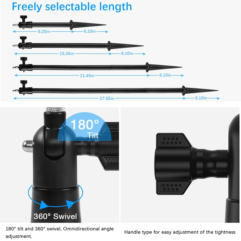 VOMENC Security Camera Ground Stake and Weatherproof Silicone Skin Compatible