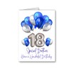Brother Happy 18th Birthday Card 18 age Balloons (envelope Included)
