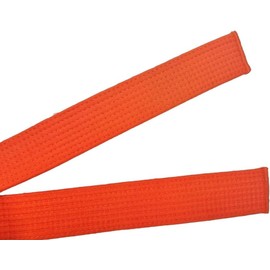 Pandiui23 Professional Taekwondo Karate Judo Belt Double Wrap Martial Arts Stripe Sports Belt (1, Orange, 2.8M)