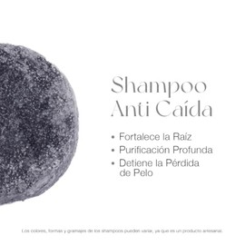 Shampoo en Barra Anticaída con Romero y Menta, para Todo Tipo de Pelo, con Aceite de Coco, Oliva y Jojoba, Fortalece la Raíz y Controla la Caída