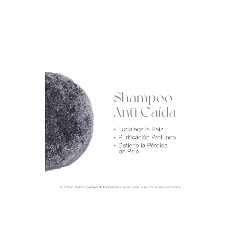 Shampoo en Barra Anticaída con Romero y Menta, para Todo
