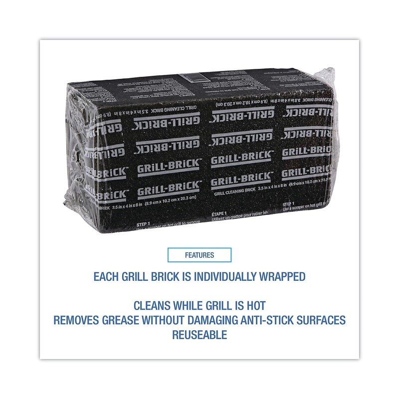 3M Grill-Brick Grill Cleaner GB12, 12 Pack of 3.5 in