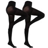 MANZI Women's 2-6 Pairs Classic Opaque Control-Top Tights with Comfort