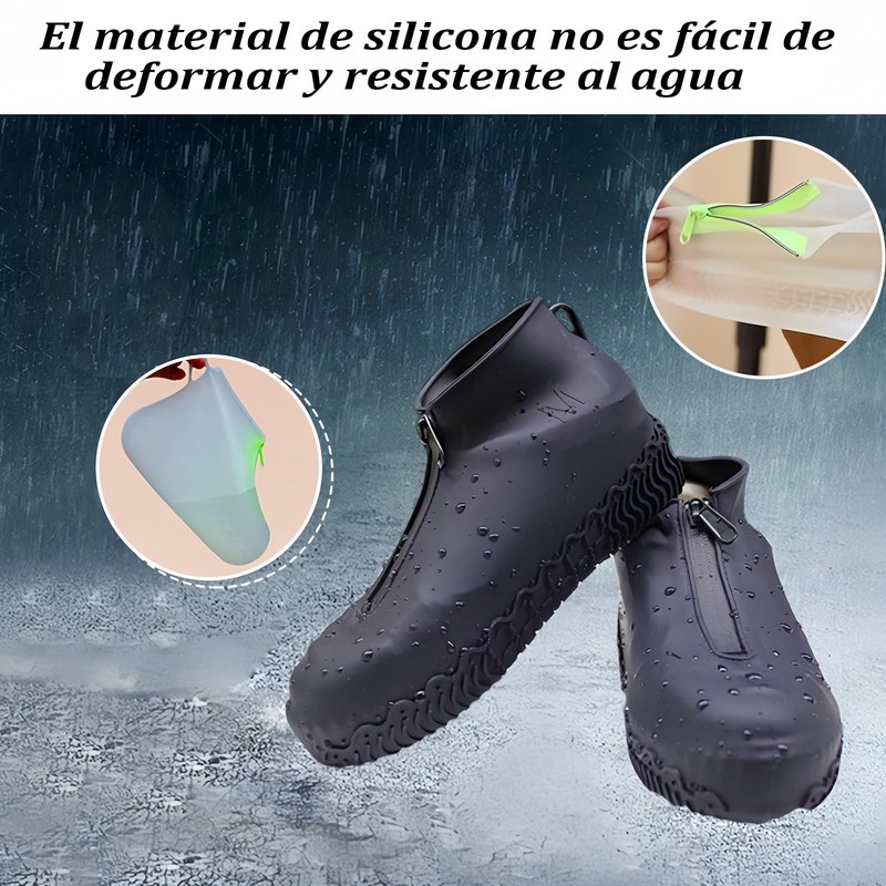COREJOY Cubierta de zapatos impermeable,Cubierta Zapato Impermeable Portátil con Cremallera,