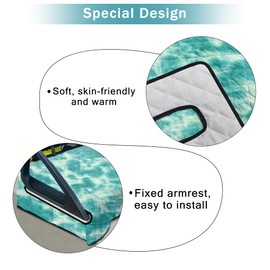 YOKYHOM Golf Cart Seat Covers, Golf Cart Seat Blanket, Bright and Unique Colors, Soft and Comfortable, Suitable for EZGO, Yamaha, Club Car and Other Two-Seat Golf Carts, 51" x 30", Blue Green