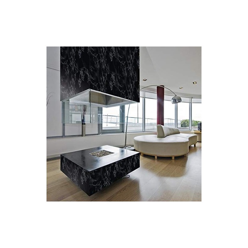 d-c-fix Decorative Self-Adhesive Film, Marble Black, 26" x 78" Roll,