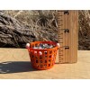 Blackway Boat Models MINIATURE OYSTER BASKET, ORANGE, PLASTIC, WITH OYSTERS,