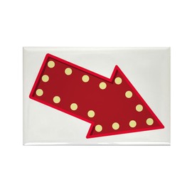 CafePress Light Bulb Arrow Magnets Rectangle Magnet, 3"x2" Refrigerator Magnet