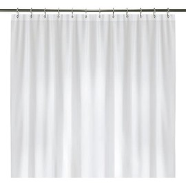 LiBa Bathroom Shower Curtain - Waterproof Plastic Shower Curtain Premium PEVA Non-Toxic with Rust Proof Grommets White 8G Heavy Duty Bathroom Accessories 72x78