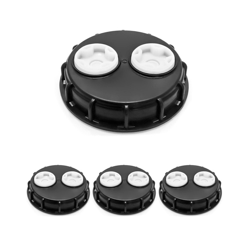 QWORK IBC Tote Tank Cap, 4 Pack 6.5 inches High