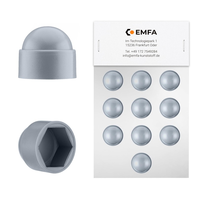 EMFA Hexagonal protective caps M6 for screws (spanner size 10)