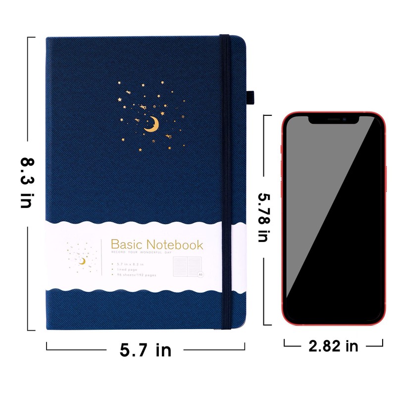 CAGIE Lined Journal Notebook for Work, Hardcover Notebook Journal with