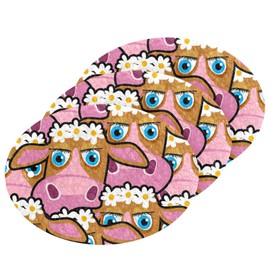 3pcs Cows Compressed Cellulose Kitchen Sponges,Natural Wood Pulp Thicker Dishwashing Sponge,Non Scratch Pop up Sponges for Dish Countertops Sinks Showers Tile Sinks Glass Cleaning