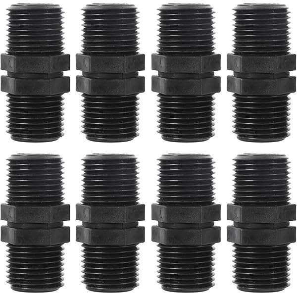 10 Pcs Head Pipe Riser 1/2 Inch MPT Double Male