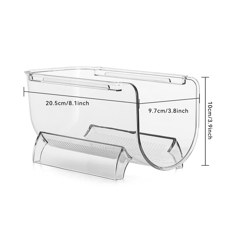 Heshebuy 2 Pack Bottle Rack, Fridge Organizer Bottle Rack, Stackable