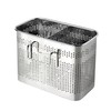 Stainless Steel Cutlery Utensil Holder (Medium Square) Chopsticks Holder for