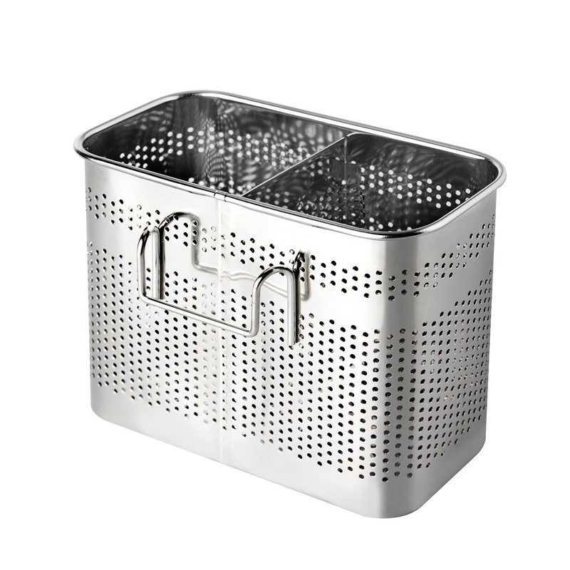 Stainless Steel Cutlery Utensil Holder (Medium Square) Chopsticks Holder for