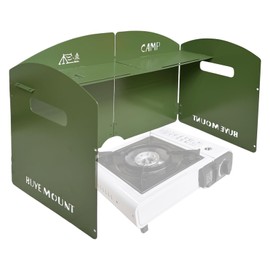 Stove Windscreen - Folding Camping Stove Windshield 4 Plates Stainless Steel Stove Windscreen with Shelf Board for Outdoor, Picnic, Backpacking and Cooking Green