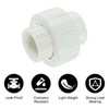 sourcing map 4Pcs 1/2" UPVC Union Coupling Pipe Fitting (Socket