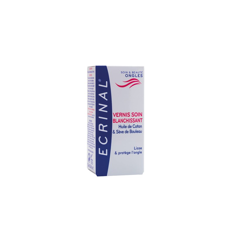 Ecrinal Nail Brightener, Brightening Care Polish, Smooths and Protects Nails,