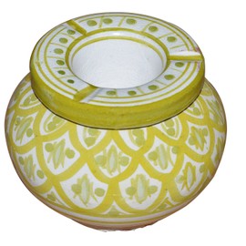 Ceramic Ashtrays Hand Made Moroccan smokeless Ceramic Vivid Colors Small