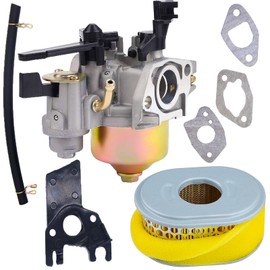 212cc Carburetor + Air Filter Replacement for Honda GX140 GX160 GX168 GX200 5.5HP 6.5HP Engine Replaces# 16100-ZH8-W61, with insulator
