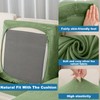 Taque Couch Cover Stretch Velvet Sofa Cushion Cover 3-Piece -