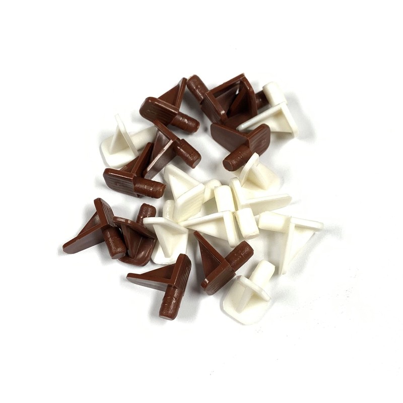 5mm Nylon Shelf Support in Brown - 50 Pack