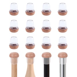Ezprotekt 24 Pcs Small Clear Silicone Chair Leg Floor Protectors for Hardwood Floors, Chair Leg Caps Covers, Floor Protectors for Chair, Bar Stool Leg Protectors Round (S Fit: 3/5" to 3/4", 15-19mm)
