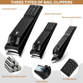 DUAIU Nail Clippers, 16Pcs Manicure Set for Men Women, Professional Fingernail and Toenail Clipper Cutters Pedicure Kit with Case for Trimming Grooming