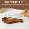Tvvtuww Acacia Wood Spoon Rest Spoon Holder for Stove Top,