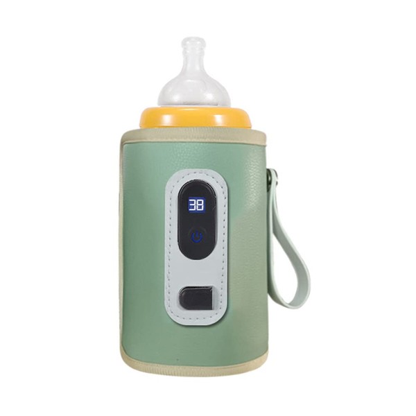 Uposao Portable Baby Bottle Warmer, USB Bottle Warmer 5 Adjustable Temperatures Travel Bag Bottle Warmer for Outdoor Home Baby Care