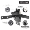 SANKINS Self-Locking Gate Latch Heavy Duty for Wooden Fence, Post