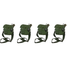 Military Outdoor Clothing New 2 Qt OD Canteen with Used 2 Qt OD Canteen Cover with Strap (4-(Pack))