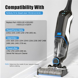 3-Pack Vacuum Belt for Bissell 7/9/10 p/n 3031120, Upgraded Pet Vacuum Cleaner Belt for Bissell Powerforce Helix Cleanview Powerlifter Swivel Rewind Vac Cleaner Replacement Pn 2031093 3031123 32074