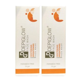 DEPIGLOW Face Wash For Skin Whitening & Brightening Face Wash Creamy Face Wash Deep Cleanses Face Wash For All Skin Types Men & Women (PACK OF 2 - 140 GM)