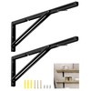 QWORK 24" Heavy Duty Folding Shelf Brackets for Wall Mounted