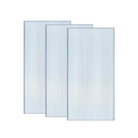 8mm Twin Wall Polycarbonate Greenhouse Panels, Polycarbonate Sheets, Roof Panels, Hurricane Shutters, Hurricane Panels, Clear, Light, 3 Panels (3, 2'x4'x0.32)