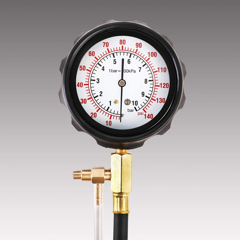 YSTOOL Fuel Pressure Tester Gauge Kit 140PSI Automotive Engine Injector