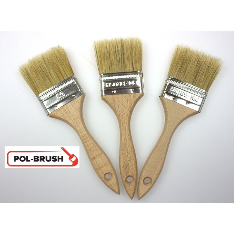 POL-BRUSH Flat Paint Brushes Set - Professional Multipurpose Flat Paint