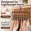16-Hook Strap Clothes Hanger - Brown Two-Row Organizer for Bras,
