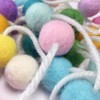 1pcs Felt Ball Garland Pom Pom Ball Hanging Banner Decoration