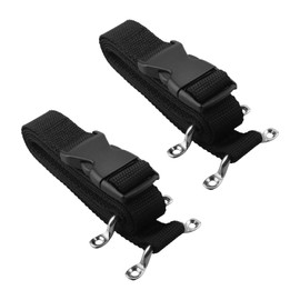 Hugexpen 53" Tv Safety Straps, RV TV Straps Hook and D Ring for Camper Traveling, Replacement for RecPro RV Furniture Tie-Down Strap (2 PCS)