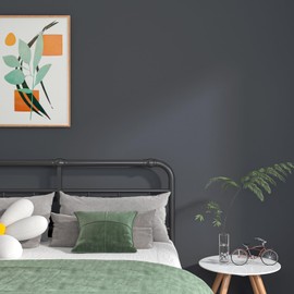 FunStick 24"x200" Thick Dark Grey Peel and Stick Wallpaper for Bedroom Removable Grey Contact Paper for Walls Countertops Kitchen Cabinet Wall Paper Self Adhesive Vinyl Gray Wallpaper for Living Room