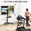 TVON Mobile TV Stand with Power Outlet, Tilt Rolling TV
