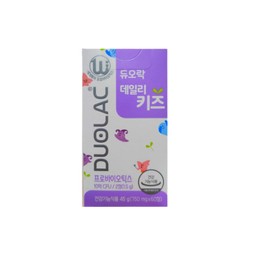 duorock Duolac Daily Kids Probiotics Lactobacillus 60 tablets, 1 box, 1 month / 듀오락 데일리 키즈 프로바이오틱스 유산균 60정 1박스 1개월